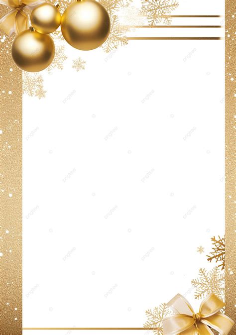 Gold Glitter Festive Christmas Blank Page Border Background Wallpaper ...