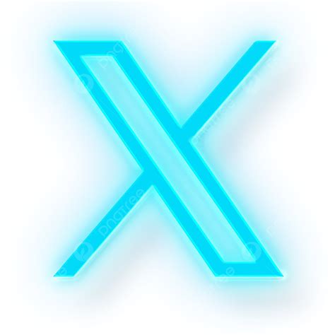 X Logo Icon Blue Neon Effect For, X Logo, X Icon, Twitter New Logo PNG ...