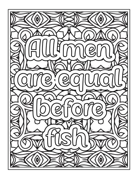 Funny Quotes Coloring Book Page For Adult 8865630 Vector Art At Vecteezy