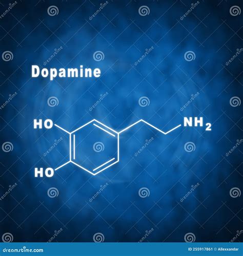 F Rmula Qu Mica Estructural De Hormona Dopamina Stock De Ilustraci N