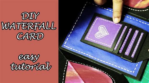 How To Make Waterfall Card Step By Step Tutorial Youtube