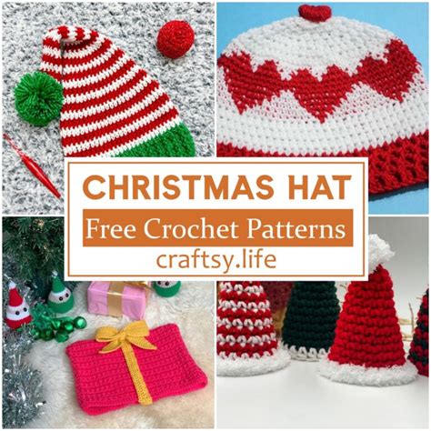 15 Free Crochet Christmas Hat Patterns Craftsy