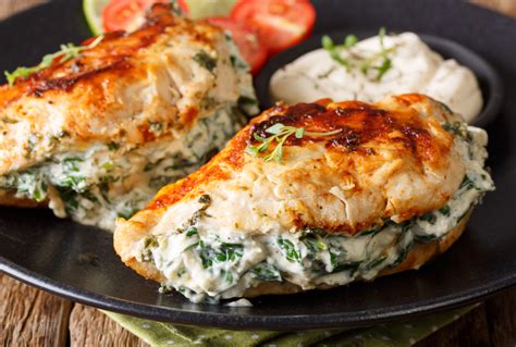 Spinach And Feta Stuffed Chicken Recipe Luna Grill