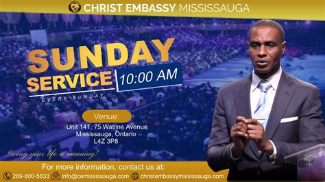 16 04 23 I SUNDAY SERVICE I CHRIST EMBASSY MISSISSAUGA YouTube