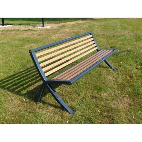 Banc Horizon En Compact Et Pied Acier Bancs Banquettes