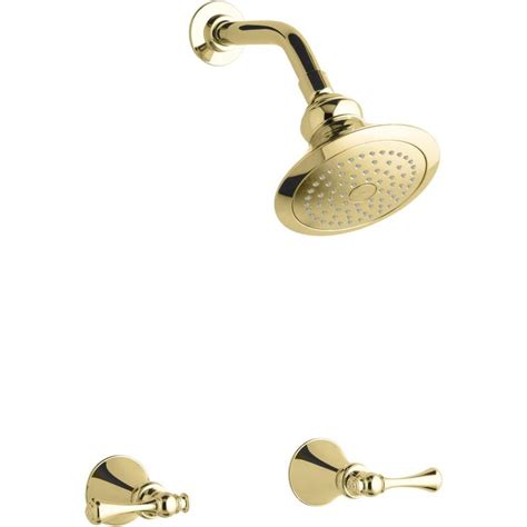 Shop Kohler Revival Vibrant Polished Brass 2 Handle Shower Faucet With Single Function