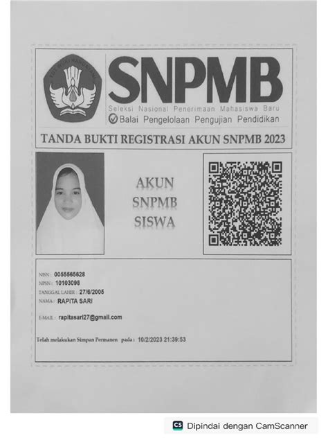 Kartu SNBP 2 | PDF