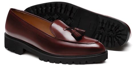 Tassel Loafers Burgundy Flora Leather