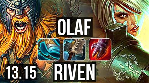 OLAF Vs RIVEN TOP 7 0 9 600 Games 1 1M Mastery Godlike EUW