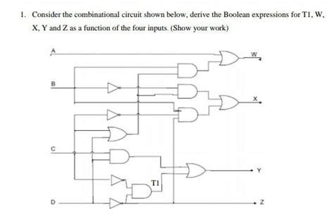 Solved 1 Consider The Combinational Circuit Shown Below Chegg