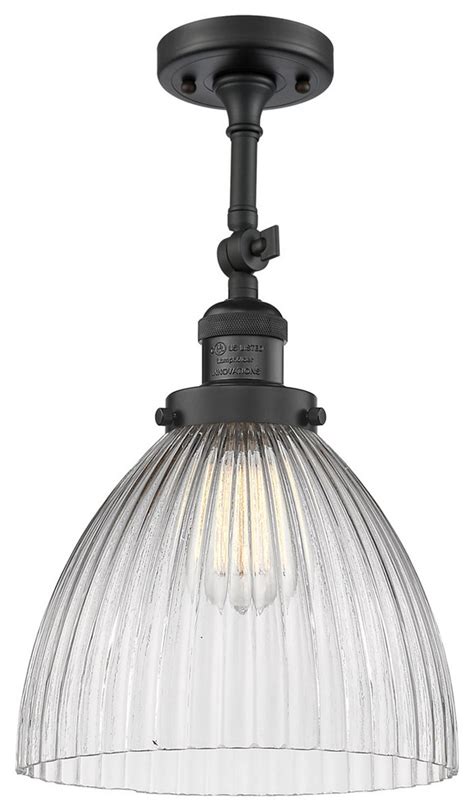 Franklin Restoration Seneca Falls Light Semi Flush Mount In Matte