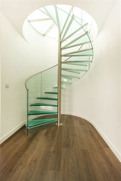 Glass Tread Spiral Staircase In 2023 Stair Railing Design Luxury