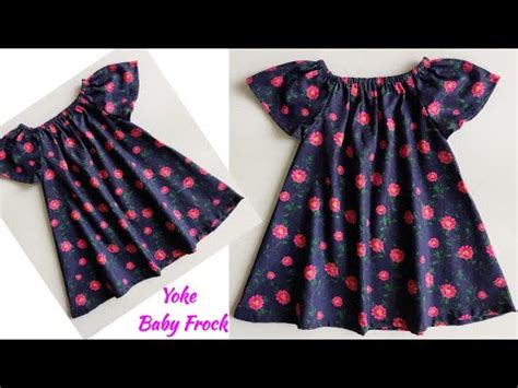 Very Easy Yoke Baby Frock Cutting And Stitching Step By Step Yoke