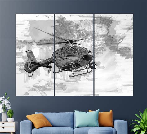 Helicopter Canvas Print Helicopter Wall Art Helicopter Pilot | Etsy