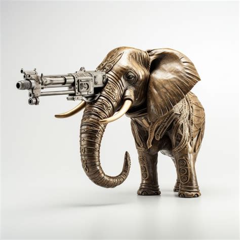 Premium Photo Elephant Gun With White Background High Quality Ult