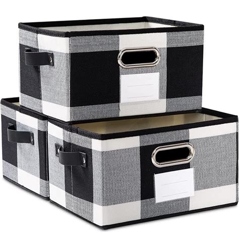 Prandom Large Collapsible Storage Baskets For Closet 3