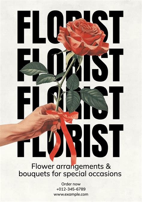 Florist Poster Template Premium Editable Template Rawpixel