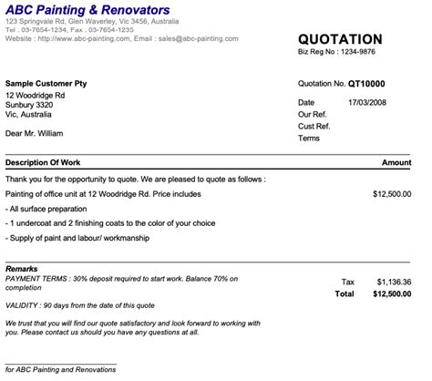 9+ Sample Painting Estimate Templates Download [Word, PDF] – Templates Art