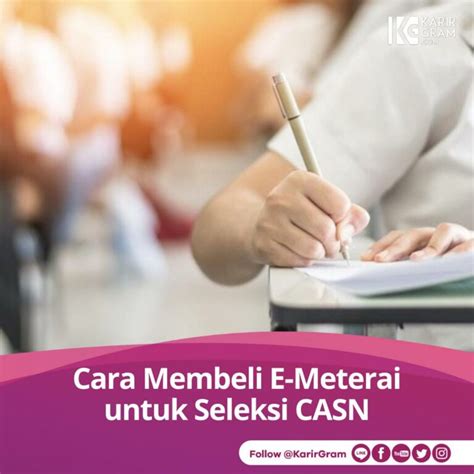 Cara Membeli E Meterai Untuk Seleksi Casn Menjelang Seleksi Calon Aparatur Karir Gram