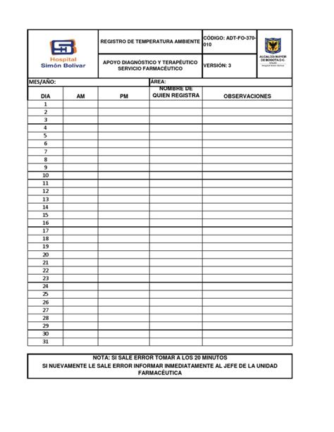 Adt Fo 370 010 Registro De Temperatura Ambiente Pdf