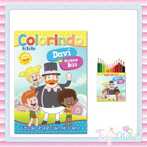 Kit Colorir Lápis de Cor Mundo Bita no Elo7 Toy Ateliê 1169AA4