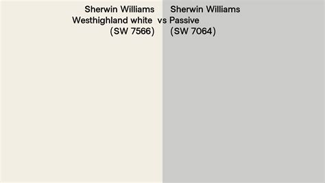 Sherwin Williams Westhighland White Vs Passive Side By Side Comparison