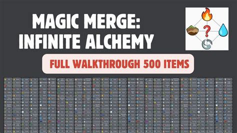 Magic Merge Infinite Alchemy Game Full Walkthrough Items Youtube