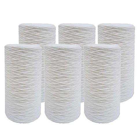 Tier1 20 Micron 10 Inch X 45 Inch 6 Pack Polypropylene String Wound