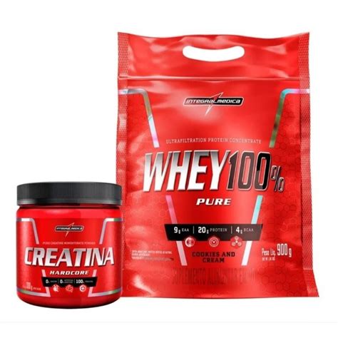 Whey 100 Pure Integralmedica Creatina Hardcore Integralmedica