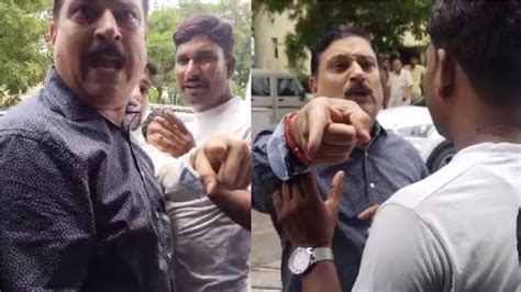 Viral Video Aukat Mein Reh Neemuch Bjp Leader Anil Nagori Abuses