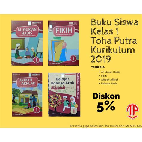 Jual Buku Siswa Kelas I Mi Toha Putra Edisi Revisi Terbaru Kurikulum