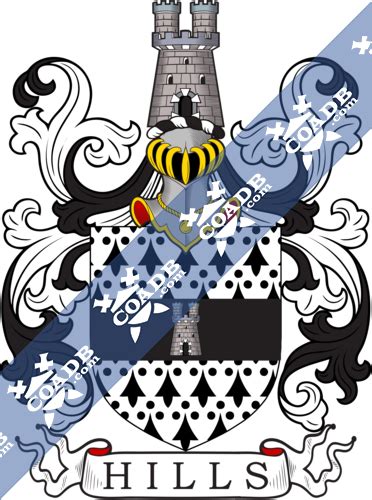 Hills Family Crest, Coat of Arms and Name History