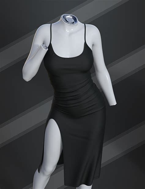 Dforce Su Split Slip Dress For Genesis And Female Daz D