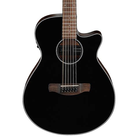 Ibanez Aeg5012 Acoustic Electric 12 String Black Cream City Music