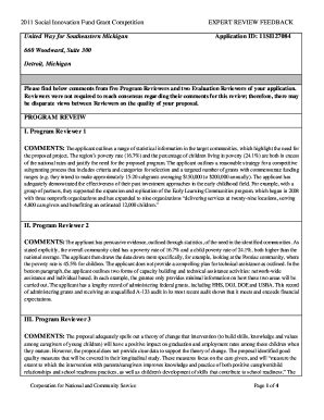 Fillable Online Nationalservice EXPERT REVIEW FEEDBACK Fax Email Print