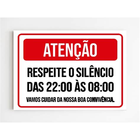 Placa De Sinaliza O Respeite O Sil Ncio Das As Mdf A Submarino