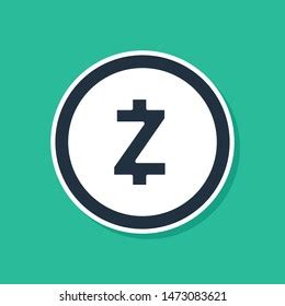 Zcash Icon Symbols Isolated On White Stock Vector Royalty Free