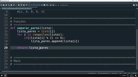 Programação Python Função que Seleciona Somente os Números Pares de