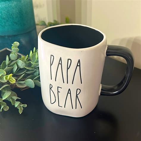 Rae Dunn Dining Rae Dunn Papa Bear Double Sided Ceramic Mug Poshmark