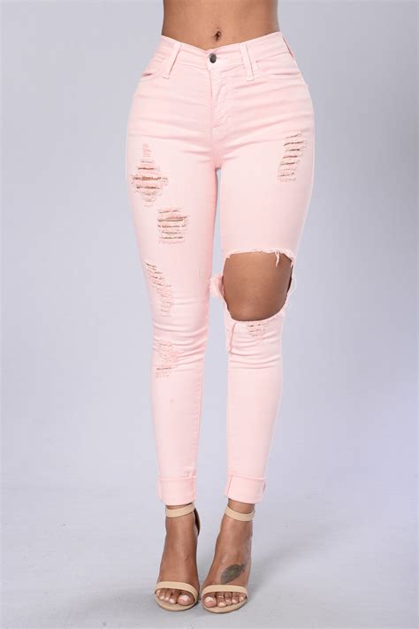 Glistening Jeans Light Pink