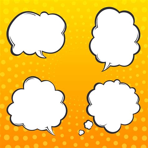 Premium Vector Set Of Speech Bubbles Dialog Clouds