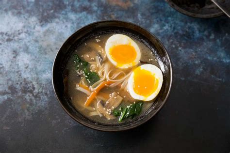 Soupe Miso Aux Champignons Nouilles Et Oeuf Mollet Au Cookeo Recipe