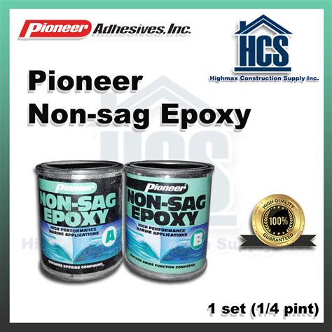 Pioneer Non Sag Epoxy Set 1 4 Pint 1 8 Liter Size Lazada PH