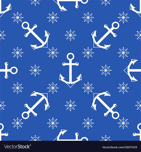 Anchor Seamless Pattern Royalty Free Vector Image