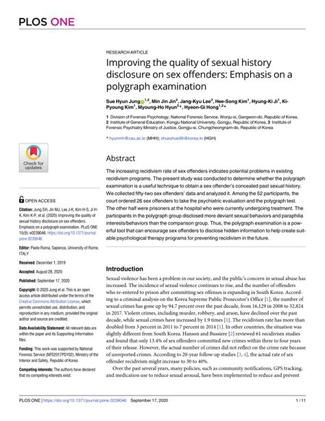 Pdf Improving The Quality Of Sexual History Disclosure On Sex