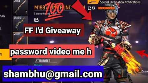 Free Fire Pro Id And Password Giveaway Live Id Password Giveaway