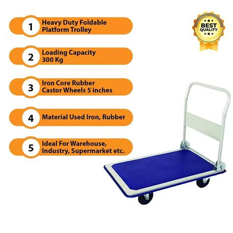 Mild Steel Foldable Platform Trolley 300kg At 5000 In Hyderabad ID