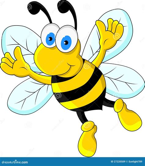 Funny Bee Cartoon Character Stock Illustration Illustration Of Honey