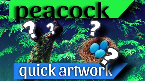 Beautiful Peacock Digital Artwork Time Lapse Video Editing Youtube