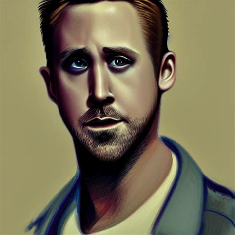 Krea Ai Very Detailed Masterpiece Painting Of Ryan Gosling